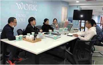 四川某物業(yè)集團領(lǐng)導一行前來氦豚科技，視察調(diào)研COFE+機器人咖啡